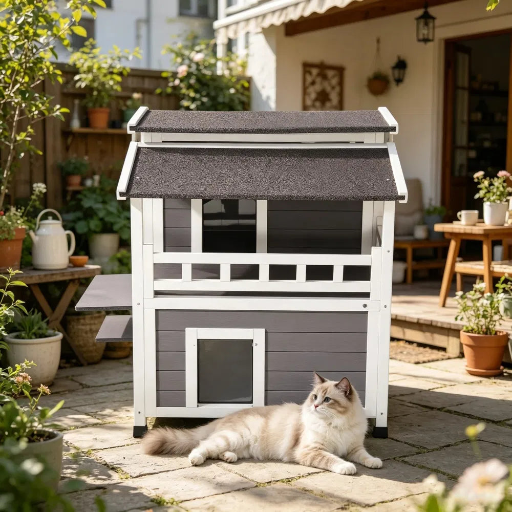 Heated Cat House for Outdoor