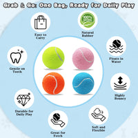 Dog Balls, Tennis Balls For Dogs,Colorful Easy Catching Pet Playing Ball