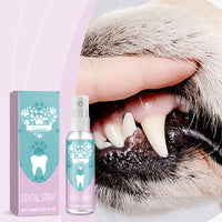 Pet Dental Spray For Dogs & Cats, No Brushing Needed, Freshen Breath & Whiten Teeth Oral Care Spray
