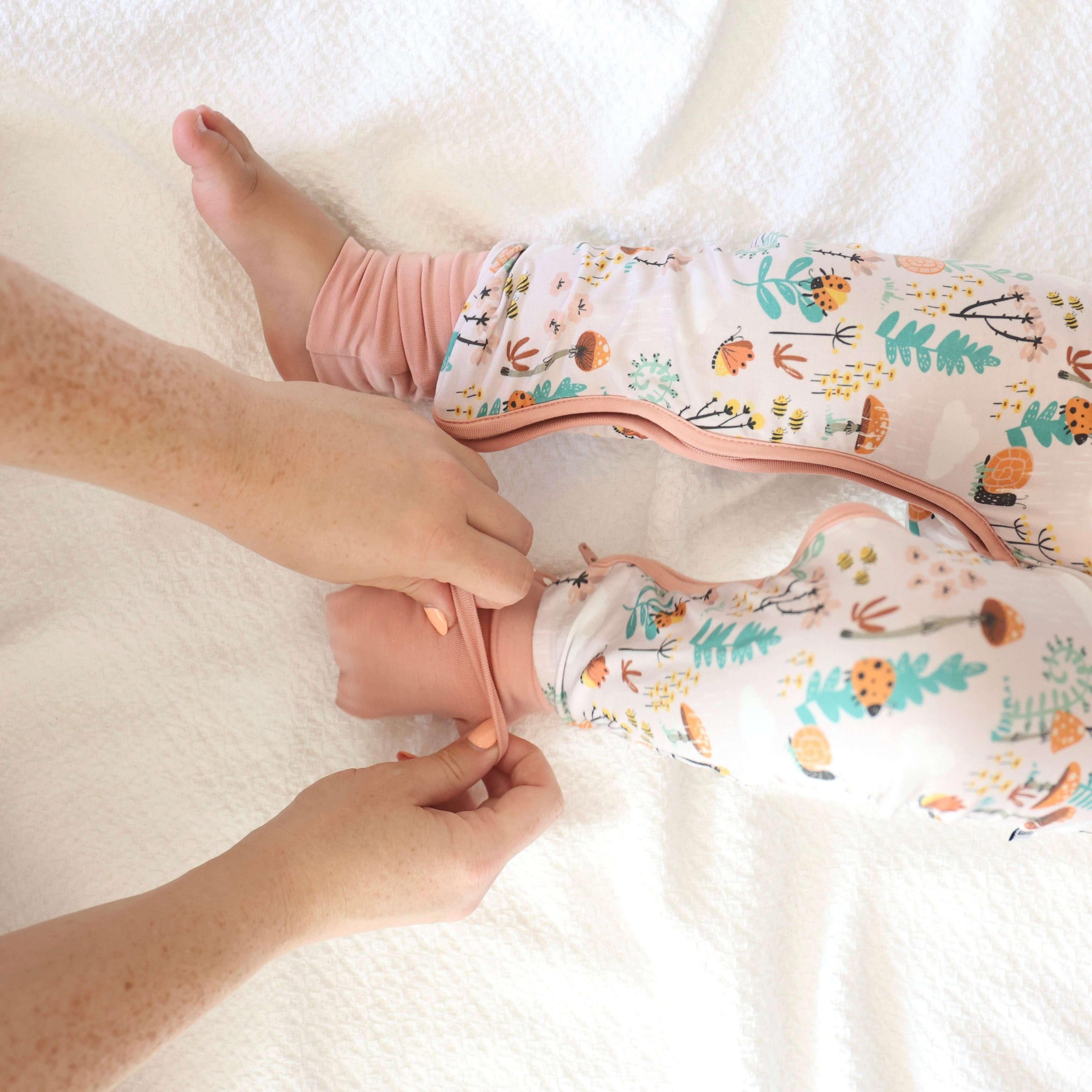 Bamboo Crescent Zipp Jammies - Fern - BIG FRENCHIES