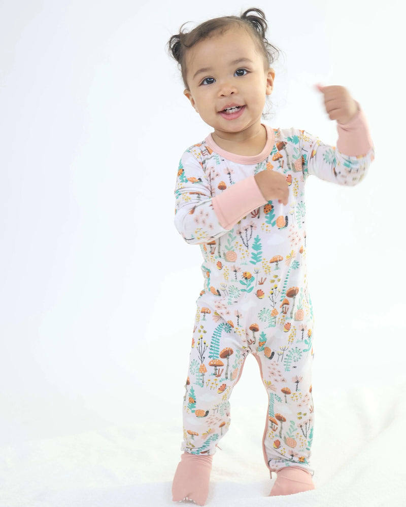 Bamboo Crescent Zipp Jammies - Fern - BIG FRENCHIES