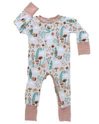 Bamboo Crescent Zipp Jammies - Fern - BIG FRENCHIES