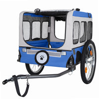 Large Folding Bike Trailer for Dogs - 20×2 1/8 Inches Wheels, Heavy-Duty Steel Frame, Spacious Design, All-Terrain Cycli