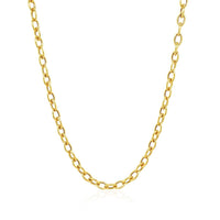 3.5mm 14k Yellow Gold Pendant Chain with Textured Links