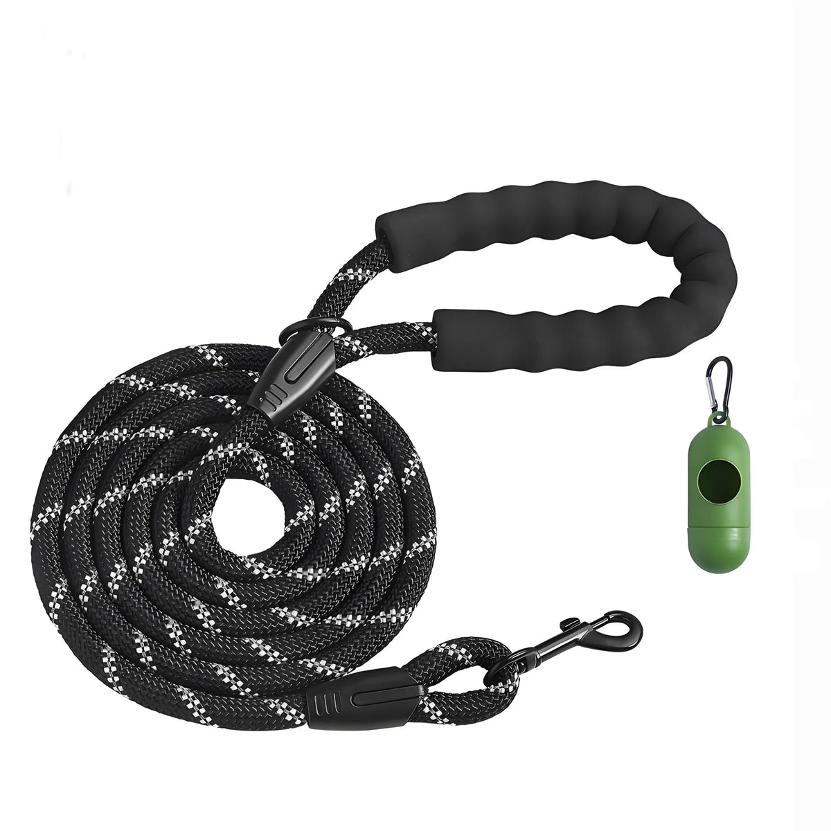 6ft Heavy Duty Dog Leash, Strong Nylon Rope Leash with Padded Handle & Reflective Threads, Dog Walking & Training Leash 