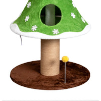 59in Large Tall Christmas Tree Cat Tower with 2 Cat Condos & Scratching Post, Soft Fleece Cat Tree with Teaser Toy & Stu