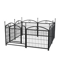 Dog Playpen Indoor 24 inch 8 Panels Metal Dog Pen Pet Dog Fence Outdoor Exercise Pen with Doors, Heavy Duty Dog Fence Pu
