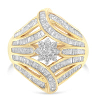 10K Yellow Gold Diamond Ring (1 Cttw, I-J Color, I2-I3 Clarity) - Size 7