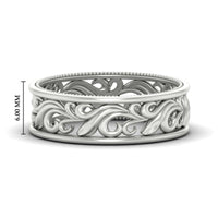 Filigree Women Wedding Band