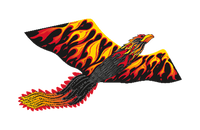 74 inch (6 foot) Wingspan 3-D Nylon Firebird Phoenix Kite