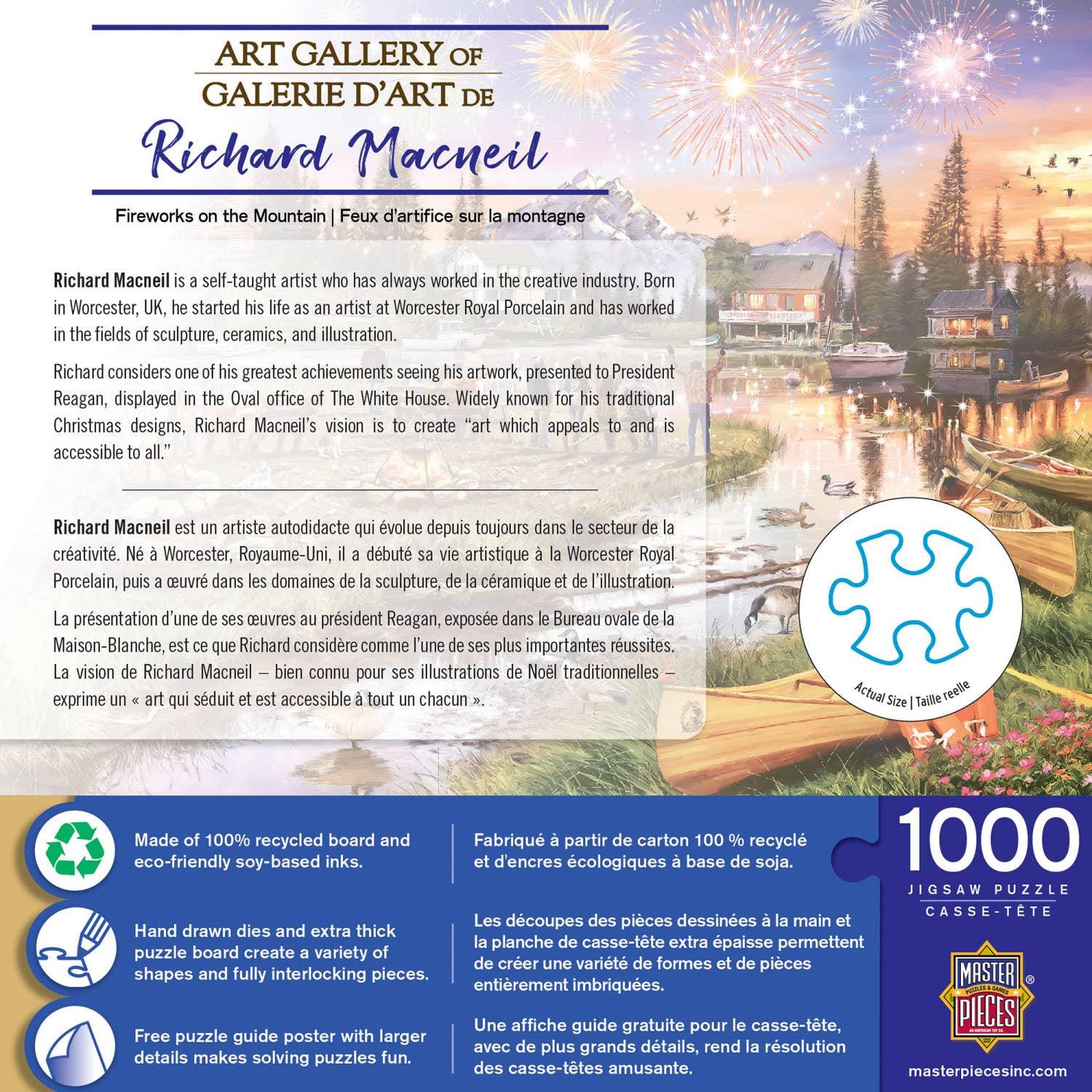 Fireworks on the Mountain Art Gallery - 1000 Piece Puzzle by Masterpieces Puzzles - BIG FRENCHIES