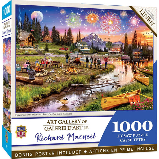 Fireworks on the Mountain Art Gallery - 1000 Piece Puzzle by Masterpieces Puzzles - BIG FRENCHIES