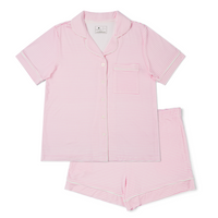 Ballet Stripe Short Sleeve & Shorts Bamboo Women's Pajama Set - BIG FRENCHIES