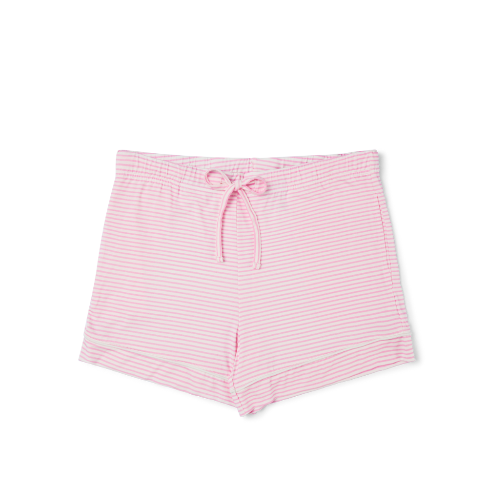 Ballet Stripe Short Sleeve & Shorts Bamboo Women's Pajama Set - BIG FRENCHIES