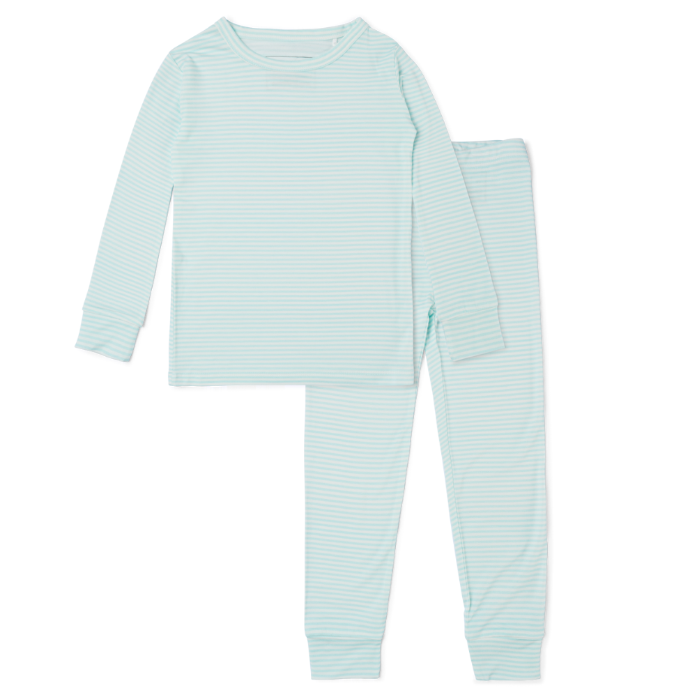 Cloud Stripe Bamboo Toddler Pajama Set - BIG FRENCHIES