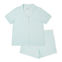 Cloud Stripe Short Sleeve & Shorts Bamboo Women's Pajama Set