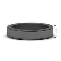 Flat Milgrain Mens Wedding Band