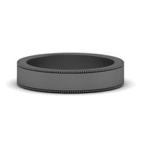 Flat Milgrain Mens Wedding Band