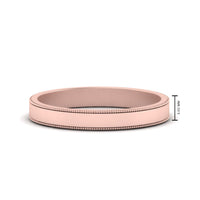 Flat Milgrain Mens Wedding Band