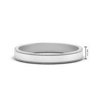 Flat Milgrain Mens Wedding Band
