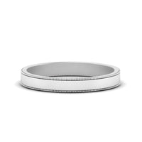 Flat Milgrain Mens Wedding Band