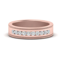 Flat Milgrain Mens Promise Band