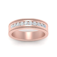 Flat Milgrain Mens Promise Band