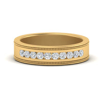 Flat Milgrain Mens Promise Band