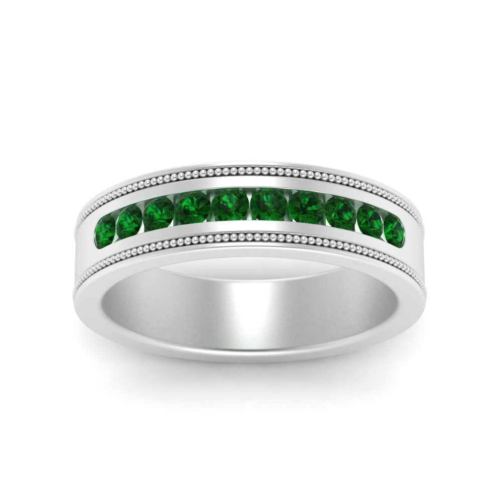 Flat Milgrain Mens Promise Band