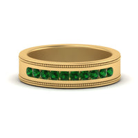 Flat Milgrain Mens Promise Band