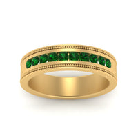 Flat Milgrain Mens Promise Band