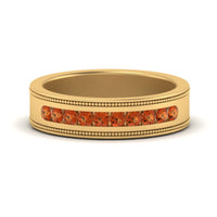 Flat Milgrain Mens Promise Band