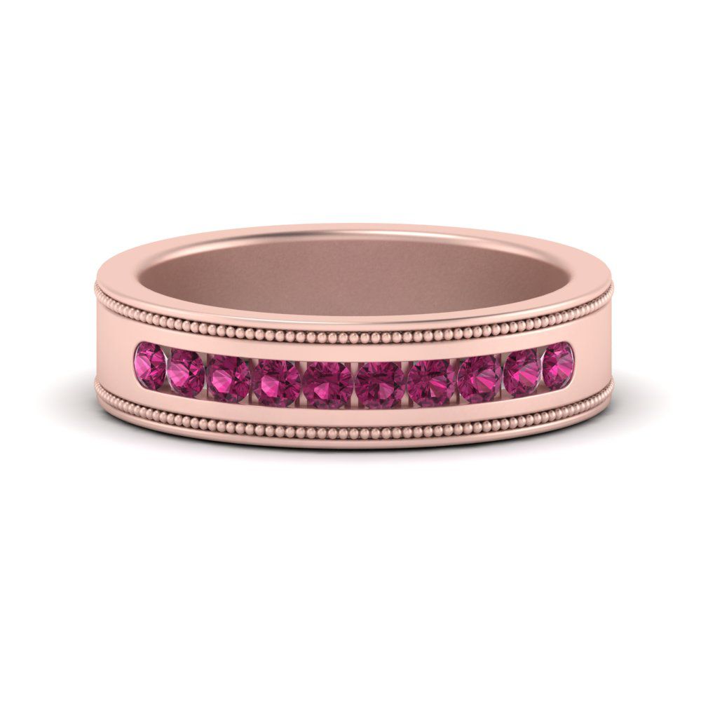 Flat Milgrain Mens Promise Band
