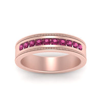 Flat Milgrain Mens Promise Band