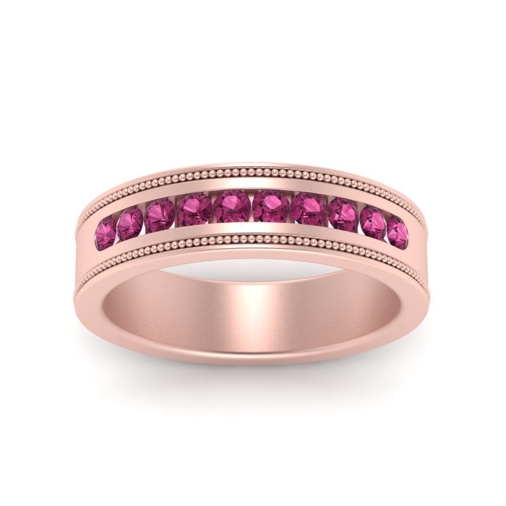 Flat Milgrain Mens Promise Band
