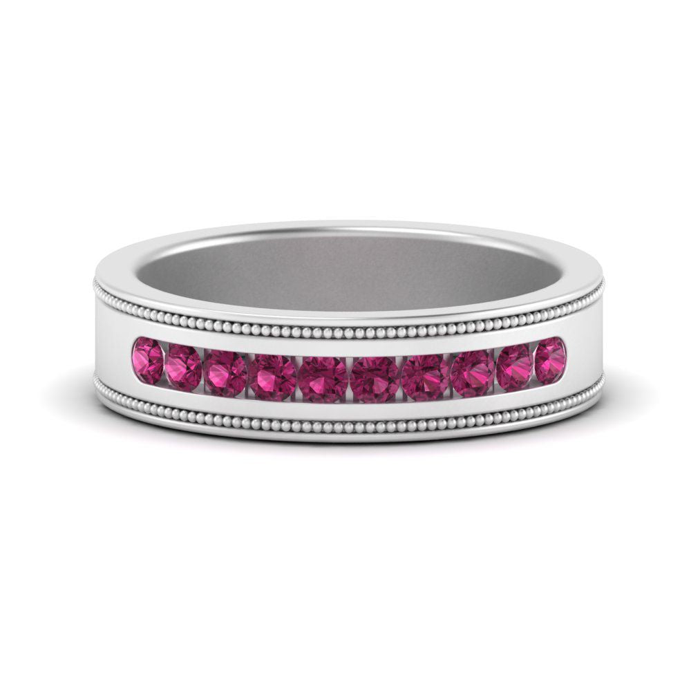Flat Milgrain Mens Promise Band