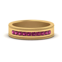 Flat Milgrain Mens Promise Band