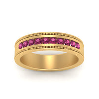 Flat Milgrain Mens Promise Band