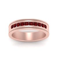 Flat Milgrain Mens Promise Band