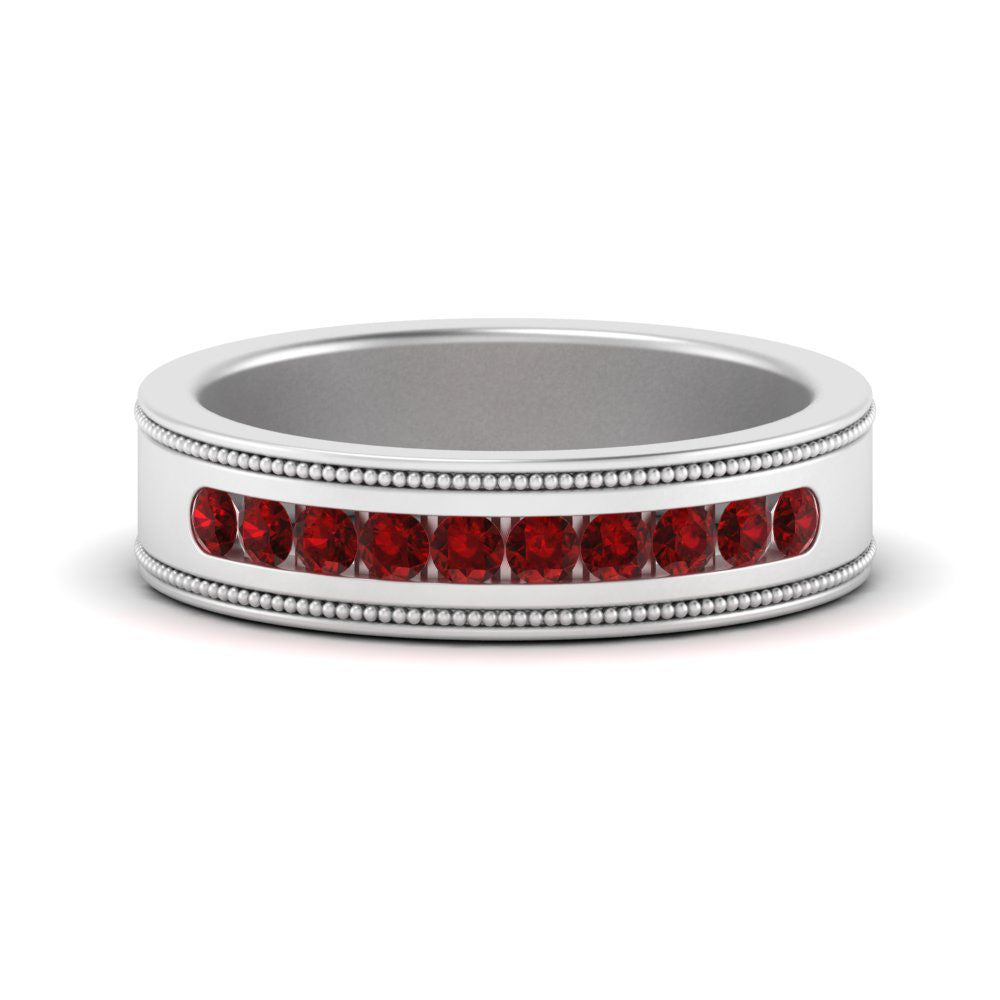 Flat Milgrain Mens Promise Band