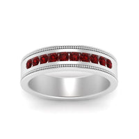 Flat Milgrain Mens Promise Band