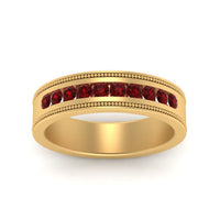 Flat Milgrain Mens Promise Band