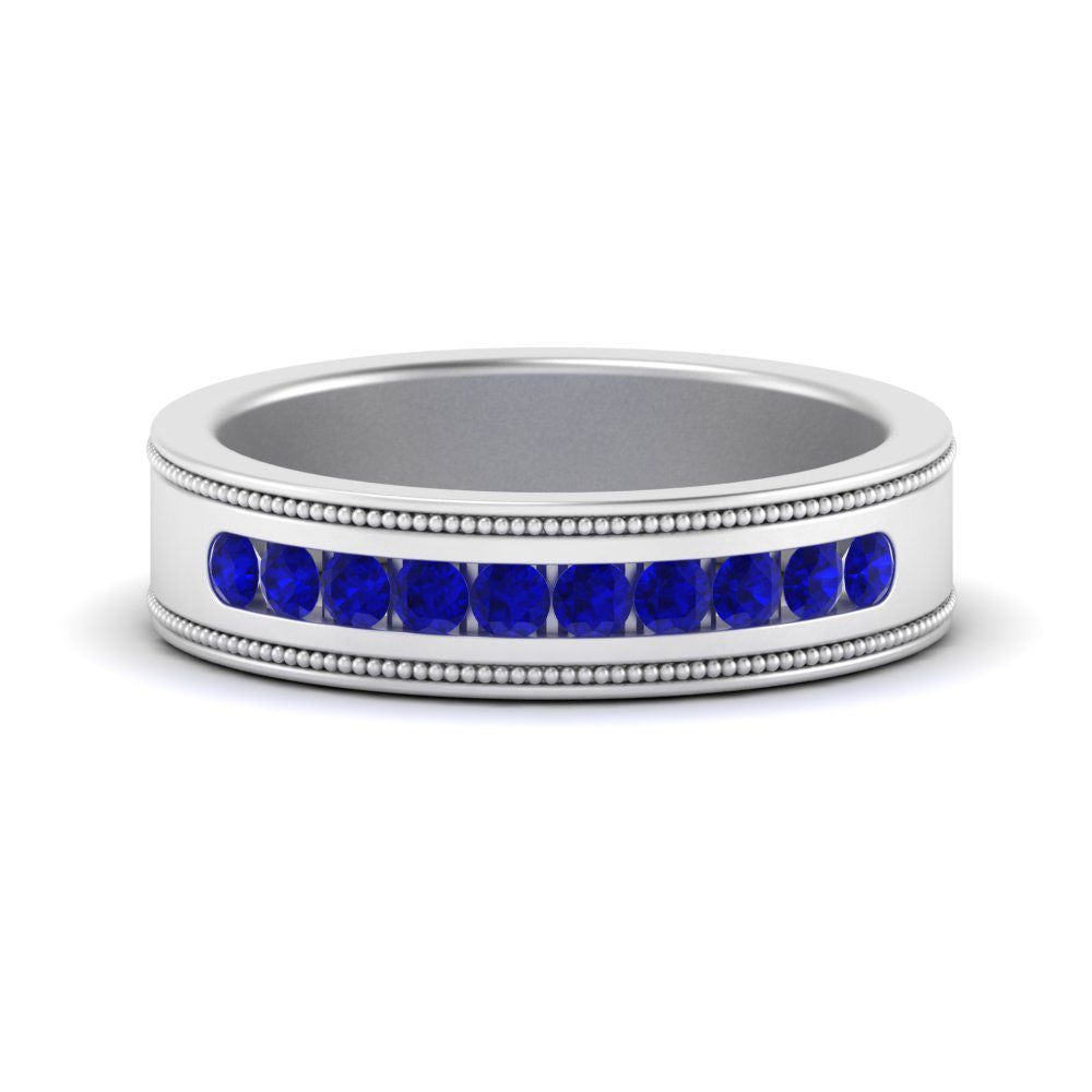 Flat Milgrain Mens Promise Band