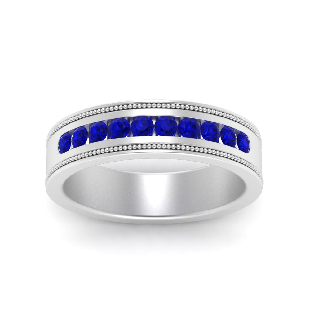 Flat Milgrain Mens Promise Band