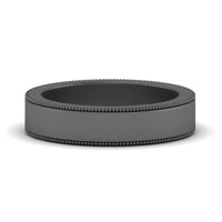 Flat Milgrain Mens Wedding Band