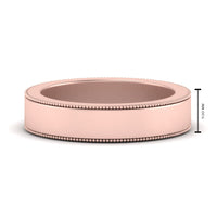 Flat Milgrain Mens Wedding Band