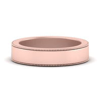 Flat Milgrain Mens Wedding Band