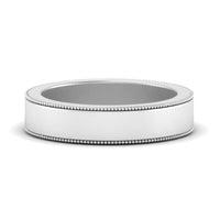 Flat Milgrain Mens Wedding Band