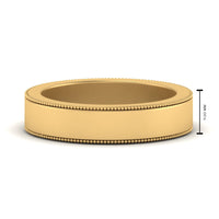 Flat Milgrain Mens Wedding Band