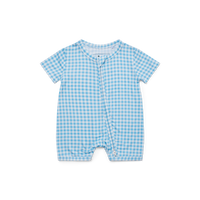 Harbor Gingham Short Sleeve & Shorts Bamboo Sleeper - BIG FRENCHIES